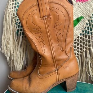 Vintage Dex Leather Western Cowboy Boots